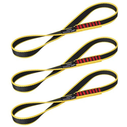 20MM Nylon Climbing Sling Runner 23KN CE2008/EN566 Rock Climbing Webbing Straps for Rock Climbing, Rappelling, Swing, Yoga Hammock etc - size: 30cm/ 12inch |Pack of 3