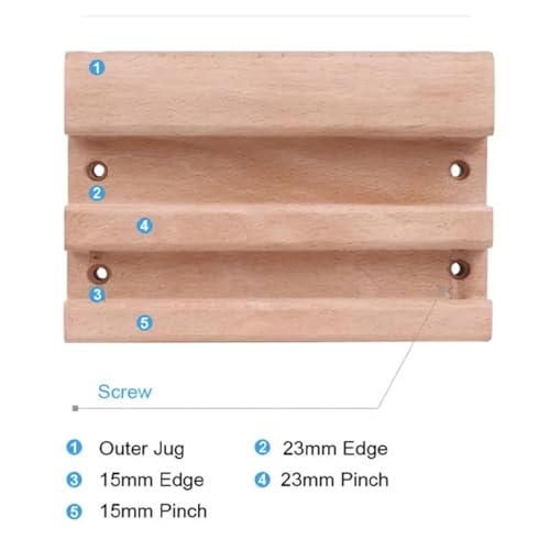 Portable Hangboard 2-Pack Wood Fingerboard for Rock Climbing Training - Grip & Forearm Strengthener with Rope for Home, Bouldering