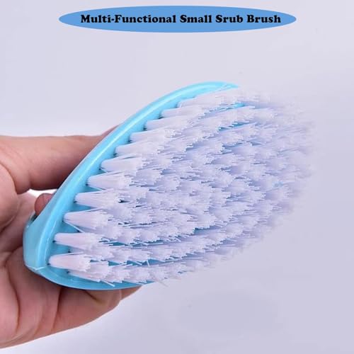 2 Pack Scrubbing Brushes for Cleaning, Heavy Duty Scrub Brush Nylon Stiff Bristles,Scrubber Cleaner Brush for Bathroom,Showe,Sink,Kitchen,Bathtub,Floor,Multi-Purpose Cleaning Brush (Green+Blue) - color: Green+blue