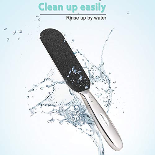 Professional Pedicure Foot File,Coarse/Fine Double Side and Reusable Stainless Steel Cracked Skin Corns Callus Remover Feet Rasp - size: Coarse/Fine Double Side
