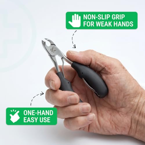 Toenail Clippers for Thick Toenails – KLIPP 15 mm Wide Jaw Thick Fingernail and Toenail Cutter with Curved Stainless-Steel Blades for Seniors (Eagle Beak) - size: Eagle Beak