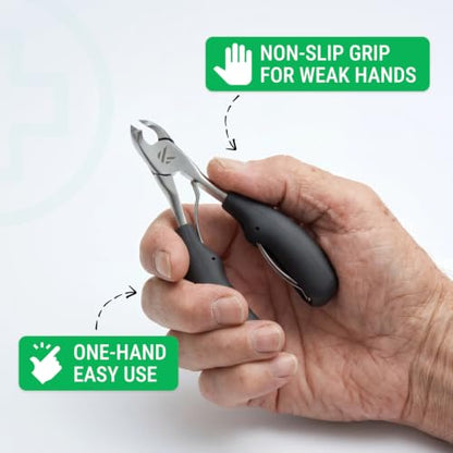 Toenail Clippers for Thick Toenails – KLIPP 15 mm Wide Jaw Thick Fingernail and Toenail Cutter with Curved Stainless-Steel Blades for Seniors (Eagle Beak) - size: Eagle Beak