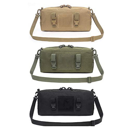 ACEXIER Outdoor Climbing Bags Waterproof Tactical Accessories Shoulder Bag 600D Nylon Molle Camping Pack Hiking Waist Bag - color: Green