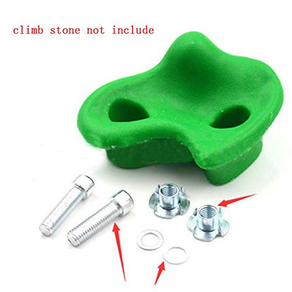 Generic 10pcs T-nut Rock Climbing Four Claw Wall Rock Climbing Stones Mounting Hardware Zinc Plated Climbing Stones Screws T Pronged