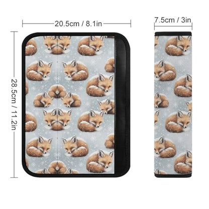 Universal Fit Fox Cute Animal Snow Seat Belt Shoulder Pad for Adult Use, Most Cars, 1 Pair Harness Pads Strap Anti-Slip Pad - color: Pattern 1268