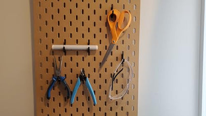 'Just Hanging' Pegboard Hook Packs, Compatible with IKEA SKADIS Pegboard, Display Hook SKADIS Accessory (Matte Black, 12pk, J-Hook) - color: Matte Black, size: 12pk, J-Hook