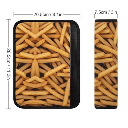 2 Pack Golden French Fries Car Seat Belt Pad Breathable Shoulder Harness Cover for Adult Use, Stroller Pushchair High Chair, Pressure Relief - color: Pattern 427