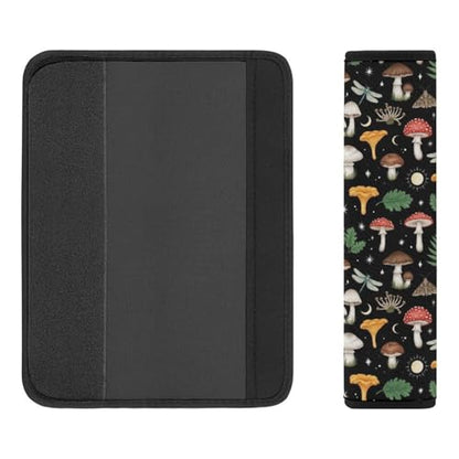 2PCS Moth Moon Wild Forests Mushrooms Seat Belt Shoulder Pad Soft Padded Harness Pads Strap for Adults and Children, All Vehicles, Anti-Slip Pad - color: Pattern 829