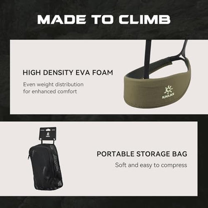 KAILAS Airo Rock Climbing Harness Men Roofing Harnesses Rescue Mountaineering Safety Belt Women Comfortable Lightweight - color: Gray Green, size: X-Large