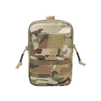 EXCELLENT ELITE SPANKER Tactical Molle EDC Pouch with Cellphone Pouch | Molle admin pouch,molle utility pouch,tool pouch,Organizer Nylon Belt Waist Bag - color: Multicam