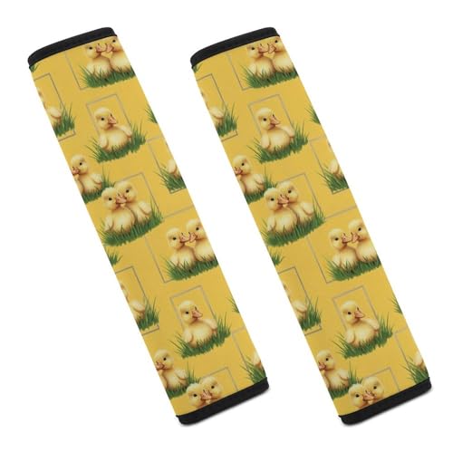 2 Pack Cute Yellow Duck Car Seat Belt Pad Breathable Shoulder Harness Cover for Adult Use, Stroller Pushchair High Chair, Pressure Relief - color: Pattern 346