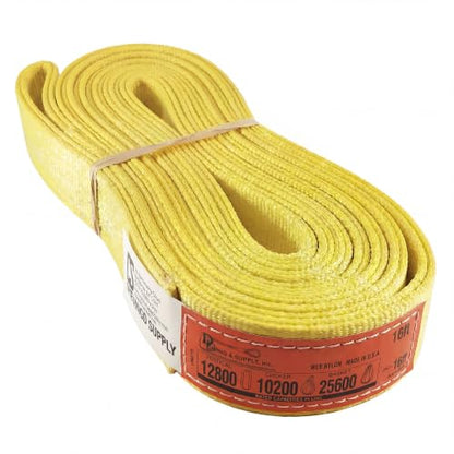 DD Sling 2" x 16' Nylon Endless Lifting Sling – USA Made | 12,800 lb Vertical, 10,200 lb Choker, 25,600 lb Basket – 2 Ply Heavy Duty 900 Webbing, Type 5 Endless Rigging Sling - size: 2"x16'