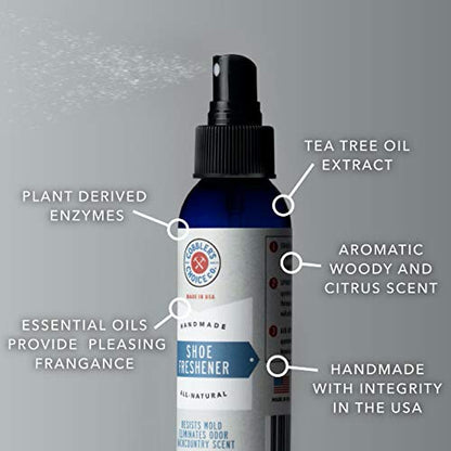All-Natural Shoe Deodorizer Spray - Shoe Freshener - Safely Eliminates and Destroys Bad Odors