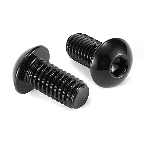1/4-20 x 3/4" Button Head Socket Cap Bolts Screws, 20Pcs 304 Stainless Steel 18-8, Allen Hex Drive, Black Oxide by SG TZH(with Hex Spanner) - size: 1/4-20 x 3/4"
