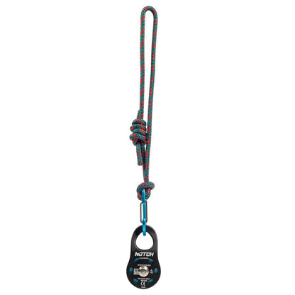 Notch Micro Pulley Combo Includes Micro Pulley, Micro Carabiner & 5mm Accessory Cord, Midline Attachable, Use with Lines up to ½” (13mm) (50096)