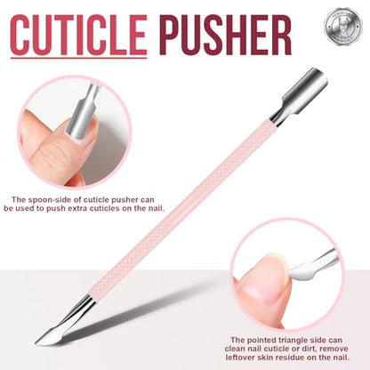 FANDAMEI Cuticle Kit, 4 PCS Nail Care Kit, Cuticle Trimmer, Cuticle Nippers, Ingrown Toenail Removal Kit, Cuticle Clippers, Cuticle Pusher, Nail Cuticle Trimmer, Manicure and Pedicure Kit, Nail Tools - color: Pink