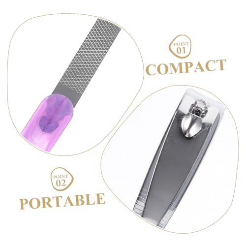Nail File Set Fingernail Trimmer Tools Storage Case for Camping Travel Hiking Daily Use