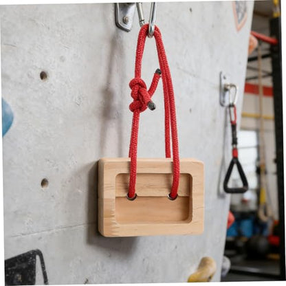 IMIKEYA Portable Wooden Handboard for Climbing 2pcs Lightweight Rock Climbing Hangboard with Simulated Finger Strength Training, for Outdoor Fitness Routines and Climbers