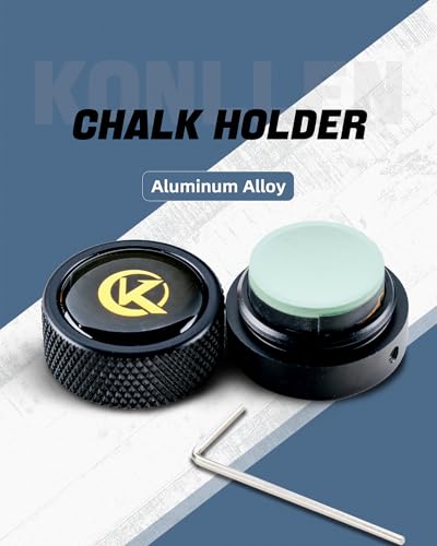KONLLEN Round Pool Chalk Holder Pool Billiards Accessories Portable Multifunctional Sturdy Pool Cue Accessories - color: Black