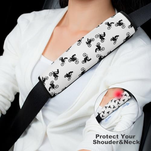 2 Pack Extreme Sports Motorcycle Dirt Bike Motocross Rider Car Seat Belt Pad Soft Padded Harness Pads Strap for Child, Car Seats Pushchair Strollers High Chair Pushchair, Anti-Slip Pad - color: Pattern 327