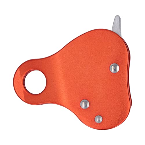 Bnineteenteam Climbing Rope Grab Aluminum Alloy Self Locking Stopper for Outdoor Mountaineering and Rock Climbing, 1 Pack - color: Orange