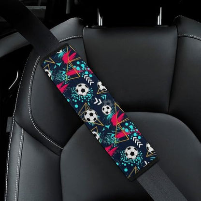 2 Pack Universal Fit Seat Belt Cover for Child, Stroller Pushchair High Chair, Cool Soccer Automotive Seat Belt Protector, Pressure Relief - color: Pattern 566