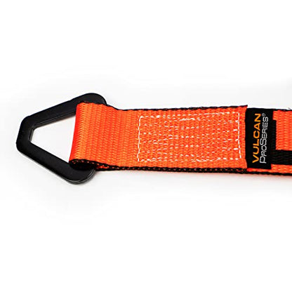 VULCAN Car Tie Down Axle Strap with Wear Pad - 2 Inch x 22 Inch - 4 Pack - PROSeries - 3,300 Pound Safe Working Load - size: 2" x 22" ProSeries Orange (4 Pack)
