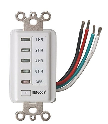 Southwire Woods In-Wall 8-Hour Digital Countdown Timer - Automatic Shut-Off Timer - Energy-Efficient Wall-Mounted Timer - Durable Digital Timer - Easy-Installation Indoor Timer - size: 8-Hour