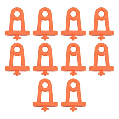 Hanging Board Hole Hooks for Tool Storage, 10pcs Wall-Mounted Garage Organizer Rack, Orange ABS Material(F) - size: F