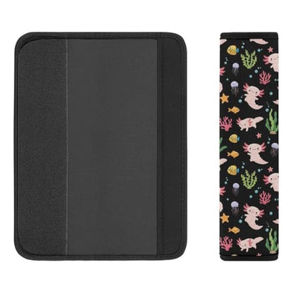 2 Pack Breathable Car Seat Belt Pad for Child, Stroller Pushchair High Chair, Sea Cute Axolotl Neck Strap Covers, Neck and Shoulder Support - color: Pattern 795
