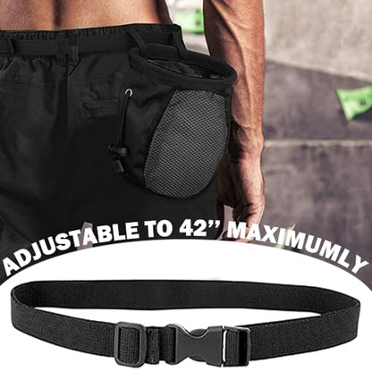 Climbing Chalk Bag - Small Chalk Bag Bouldering for Rock Climbing Chalk Pouch - color: BLACK