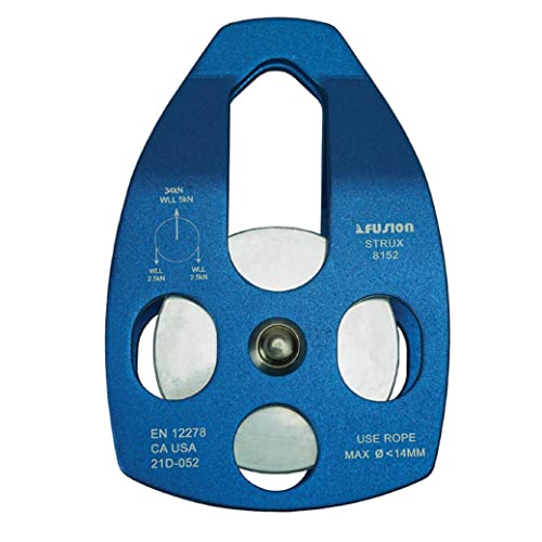 Fusion Climb Strux Aluminum Rescue Side Swing Pulley Blue 34KN… - color: blue