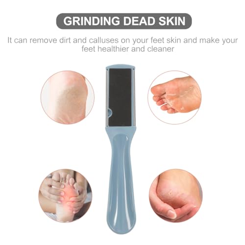 Dual Sided Foot File 6.69 Inch Pedicure Rasp with Mesh and Sandpaper for Foot Care Callus Scraper Cracked Heel Maintenance 2 Pack