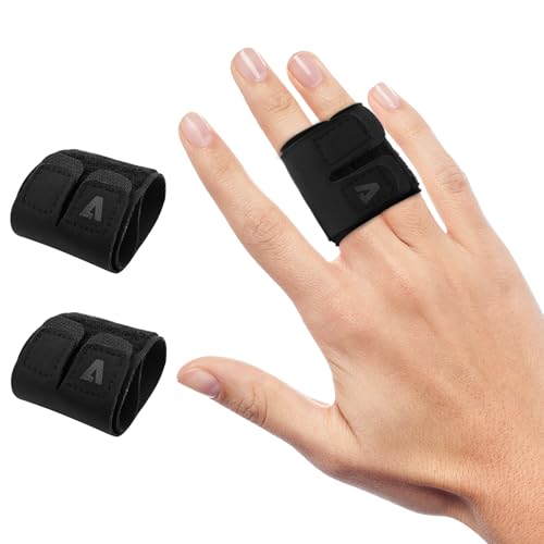 Finger Splints, 2 Pack Neoprene Finger Buddy Straps, No Metal Support Finger Brace, Adjustable Compression Finger Wraps for Daily and Sports Use (Small, Double Finger Design) - size: Small
