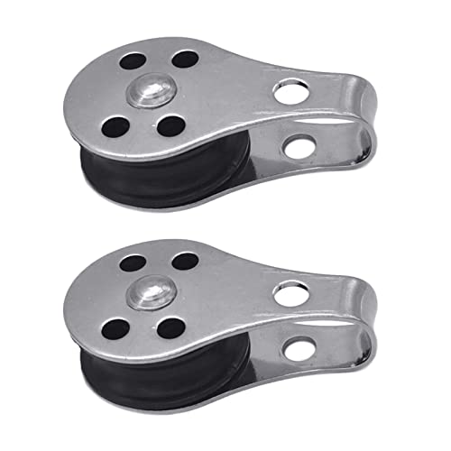 Stainless Steel Nylon Pulley Single Wheel Buckle Bearing Lifting Rope Pulley for Workout Bodybuilding Exercise Single Wheel Hoverboard Skateboard
