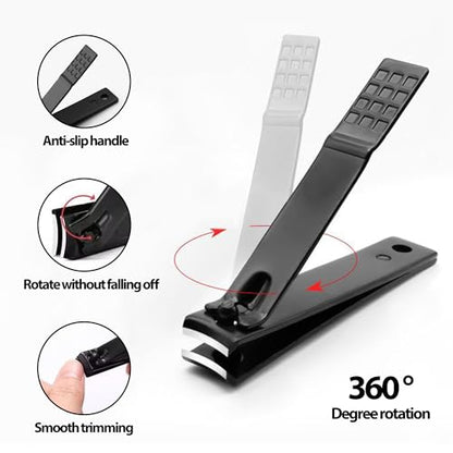 2 Pack Ultra-Sharp Heavy-Duty Nail Clipper Set - Professional Fingernail & Toenail Clippers for Men & Women