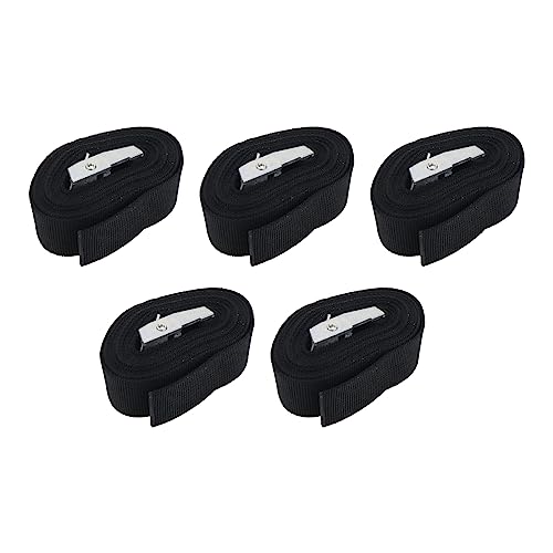 5Pcs Tie Down Straps Black Nylon Strap 1"*78.74" (6.56ft) Adjustable Straps with Heavy Duty Cam Lock Buckles, Lashing Strap for Backpacking, Outdoor Activities - color: Black, size: 1"*78"