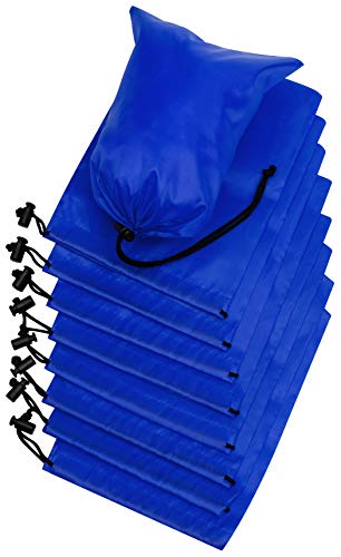 PALTERWEAR Drawstring Pouch with Toggle (6 x 8 Inch - 12 Pack - Blue) Nylon Cinch and Ditty Bag for Travel, Office and Storage - color: Blue, size: 6 x 8 - 12 pack