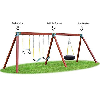 Eastern Jungle Gym Easy 1-2-3 A-Frame Swing Set Bracket, Green | Heavy Duty Swingset Bracket for Easy, Simple Installation | DIY Swing Set Part to Build Playground Sets for Backyards - style: A-Frame Swing Set Bracket