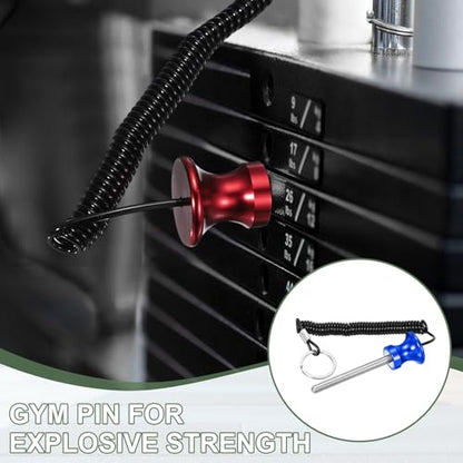 Weight Stack Pin, Weight Gym Pin Strength Training Equipment Replacement with Pull Rope for Commercial Home - color: Blue, size: 0.3 x 3.1 Inch
