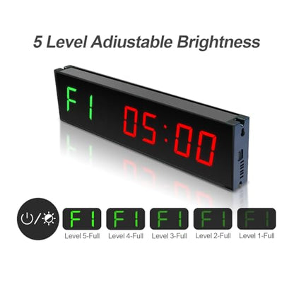 12" Digital Wall Alarm Clock Timer for Interval Workout with Countdown/Up Stopwatch, Gym Interval Timer, Tabata EMOM Remote Control for Home Gym Boxing MMA Fitness - color: Gym Timer - 01