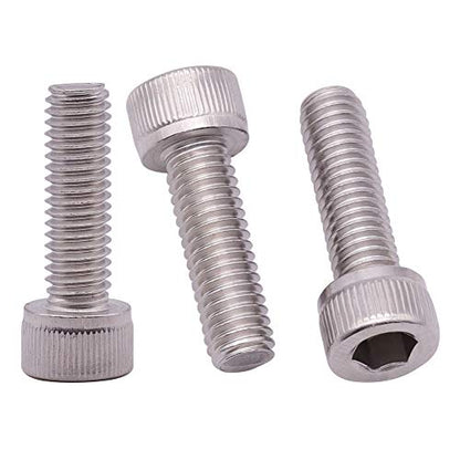 1/4"-20 x 5/8 inch Stainless Socket Head Cap Screws, 304 Stainless Steel 18-8, Allen Hex Drive, Full Thread Coverage, 30 Pack - size: 1/4-20 x 5/8"