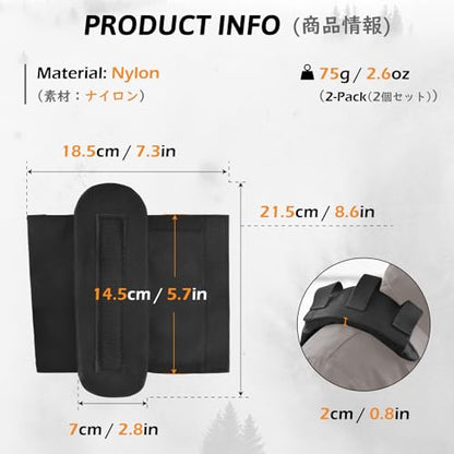 Bag Shoulder Strap Replacement Adjustable Strap with Padded Metal Hooks for Crossbody Bags Messenger Bags Laptops - color: 03# Black Pad Only - 2 Packs
