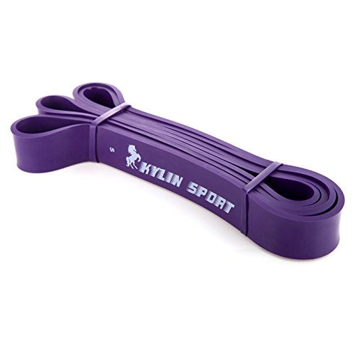 Resistance Band Assisted Pull Up Bands Training Yoga Pilates Elastic Loop Stretch for Cross Workout Gymnastics Power-Lifting - color: Purple