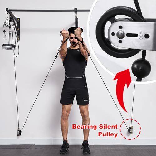 CNQLIS Gym Pulley Blocks,3.46in/90mm Wall Mount Fixed Pulley Wheel Rotation 180 Degree,Heavy Duty Swivel Pulley for LAT Pulley System,for Gym Pulley System, Gym Equipment, DIY Home Projects - size: 3.46”