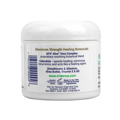 TriDerma Intense Fast Healing Cream, Decreases Healing Time for Minor Irritations, Rashes, Scrapes, Cuts 4 Ounces - size: 4 Ounce (Pack of 1)