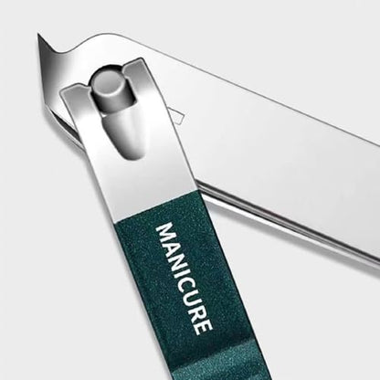 4 Pcs Professional Nail Clipper Set Stainless Steel Manicure Tools with Ergonomic Design Compact Travel Kit for Nail Care - color: 4 Piece-green