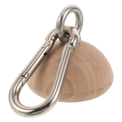 Wooden Grip Strength Hemisphere Ball Hand Exerciser for Climbing Finger Training Tool with Slip Resistant Surface and Ergonomic Design, Improves Forearm Strength for Outdoors