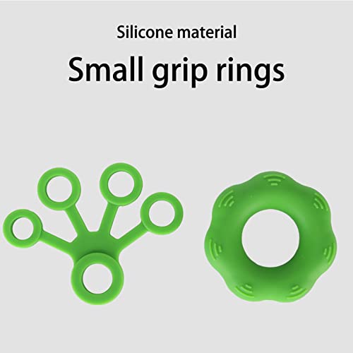 Hand Grip Strengthener Set Finger Exerciser Silicone Grip Strength Trainer Resistance Bands Finger Stretcher for Senior Arthritis Relieve Wrist Pain