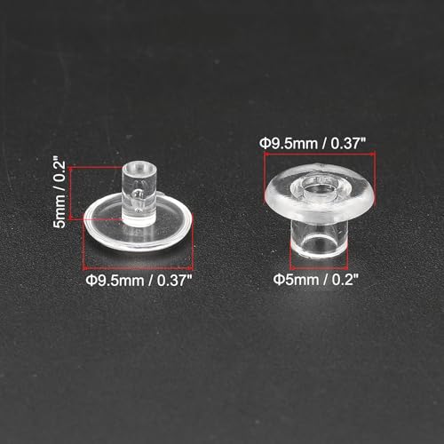 PATIKIL M5x5mm Plastic Binding Post, 50 Sets Plastic Chicago Screws Binding Screw Rivet Post Press-on Buckle for Leather Scrapbook Photo Albums, Transparent - color: Transparent, size: M5x5mm